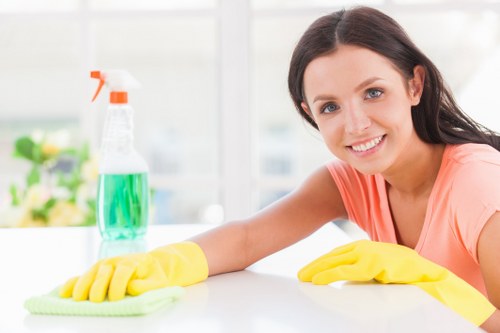 Carpet cleaning service equipment prepared for a booked appointment